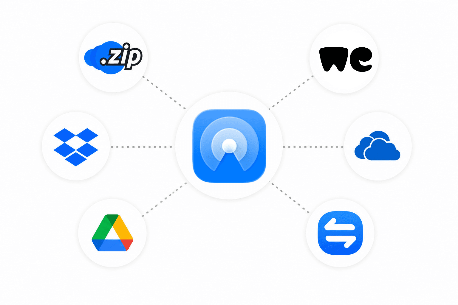 Files flying between a phone and a laptop